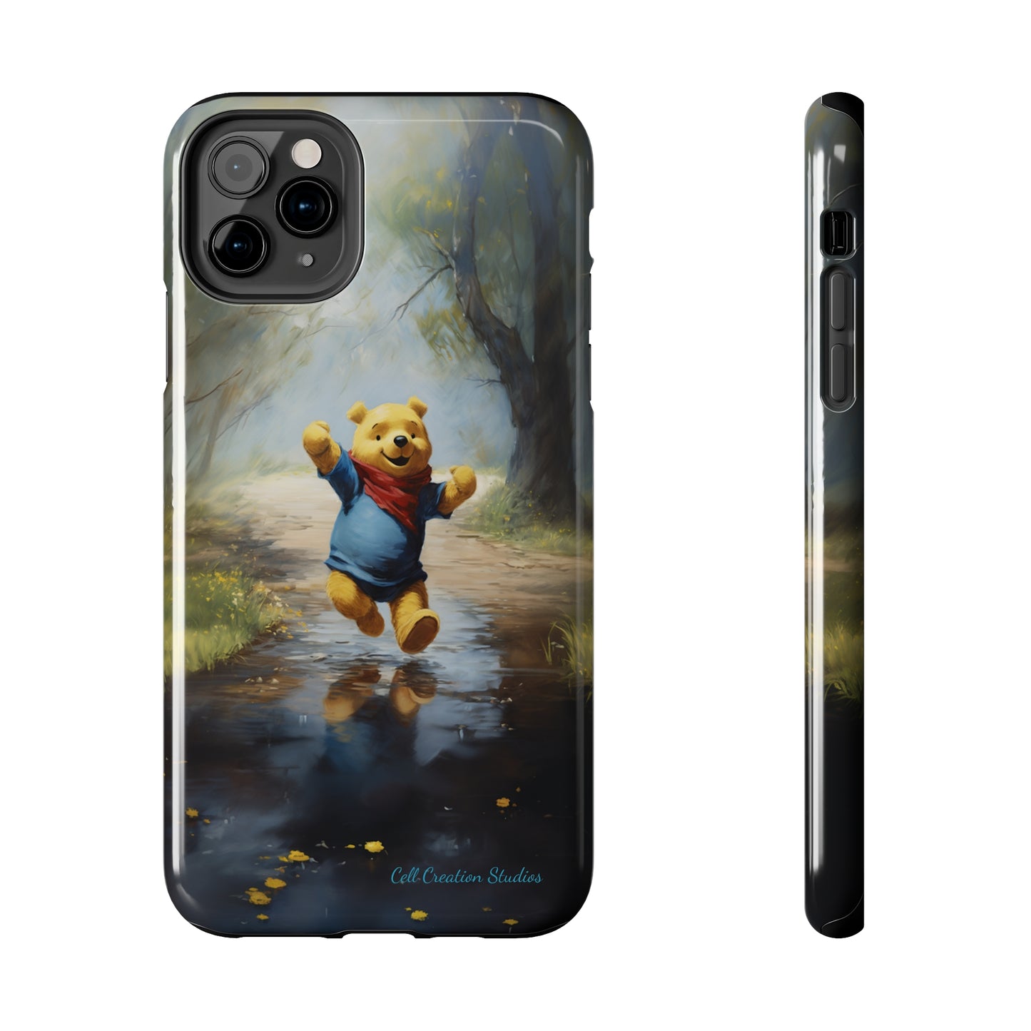 Introducing the "Winnie-The-Pooh Puddle Splash" Cell Phone Case – A Splash of Nostalgic Fun -Tough Phone Cases