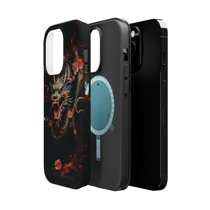 Introducing the "Mystical Japanese Dragon" Cell Phone Case – Unleash the Dragon's Power -MagSafe Tough Cases