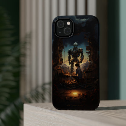 Introducing the "Mechanical Bond" Cell Phone Case – Witness a Captivating Moment of Giant Robot and Boy -MagSafe Tough Cases