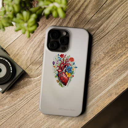 "Floral Heart Harmony" -MagSafe Tough iPhone Cases