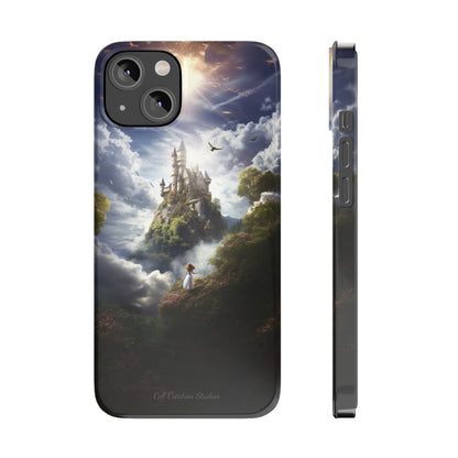 Introducing the "Enchanted Discovery" Cell Phone Case – Embark on a Journey of Magic with a Girl and a Magical Castle! -Slim Phone Cases