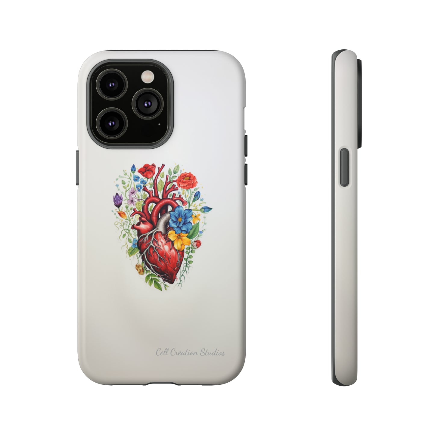 "Floral Heart Harmony" -Tough iPhone Cases