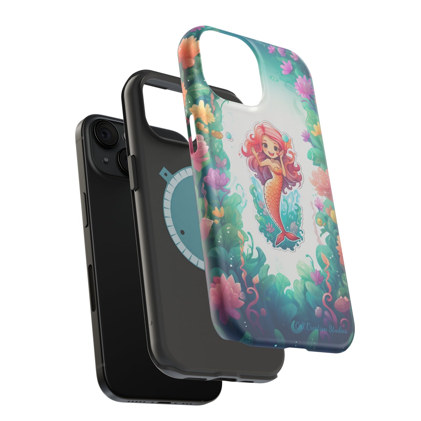 "Pink Seaflower Mermaid" -MagSafe Tough iPhone Cases