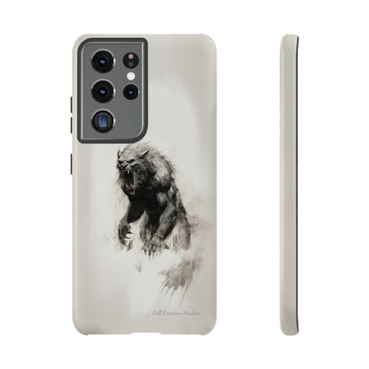 "Moonlit Shadow" Werewolf Sketch Cell Phone Case -Tough Cases