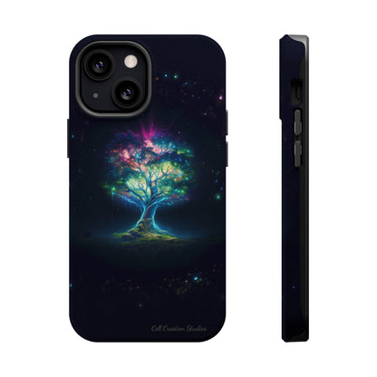 Introducing the "Holographic Tree of Life" Cell Phone Case – A Visionary Blend of Art and Technology -MagSafe Tough Cases