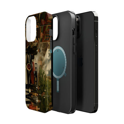 Introducing the "1920s Americana Revival" Cell Phone Case – Step into Nostalgic Elegance with a Vintage Street Scene! -MagSafe Tough Cases