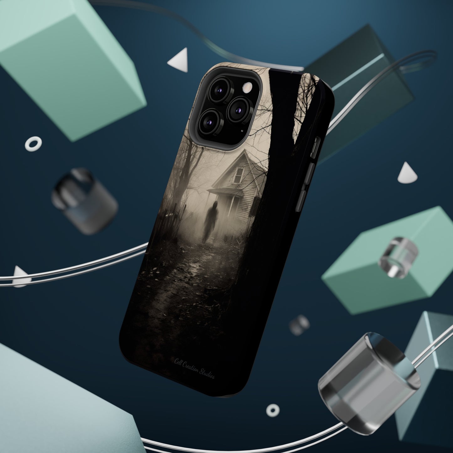 Introducing the "Ethereal Encounter" Cell Phone Case – Unveil the Mystery of the Ghostly Presence -MagSafe Tough Cases