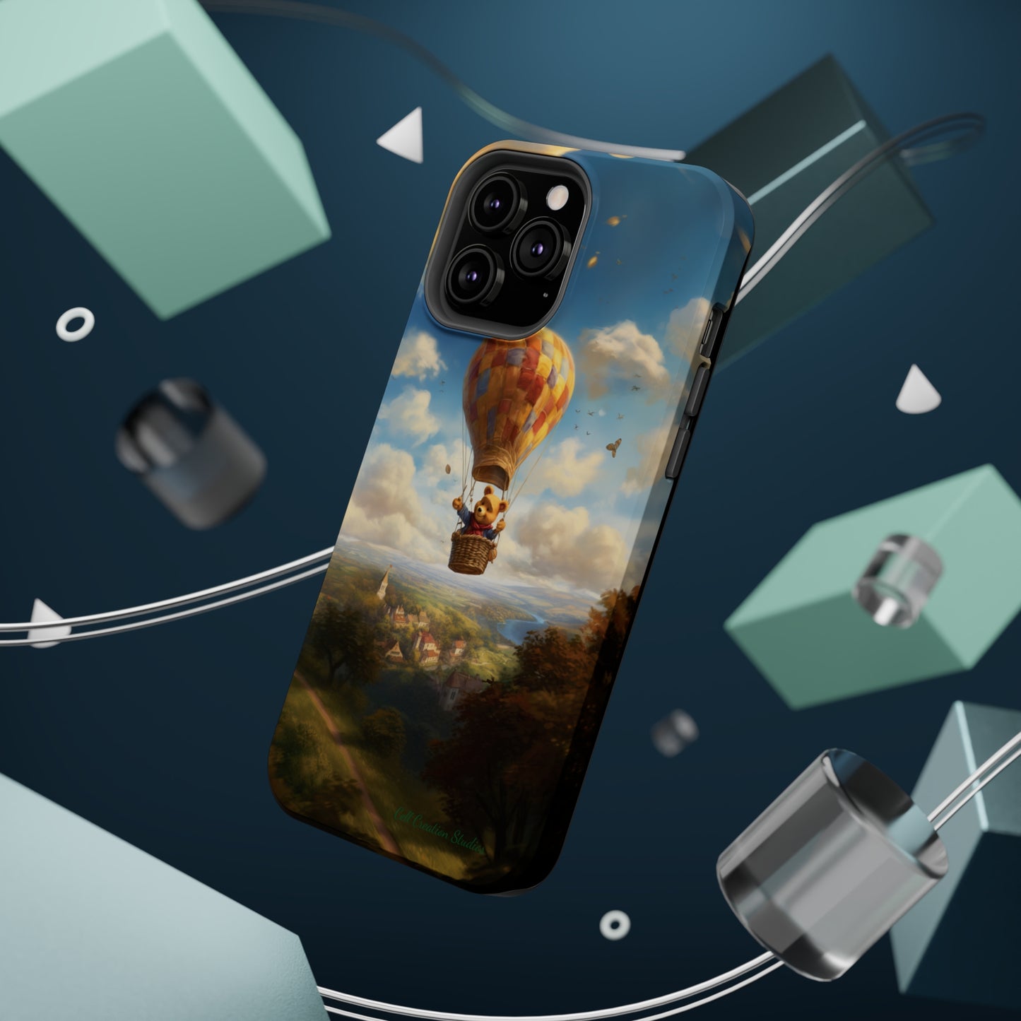 Introducing the "Winnie-The-Pooh's Balloon Adventure" Cell Phone Case – Soar to New Heights in Style -MagSafe Tough Cases