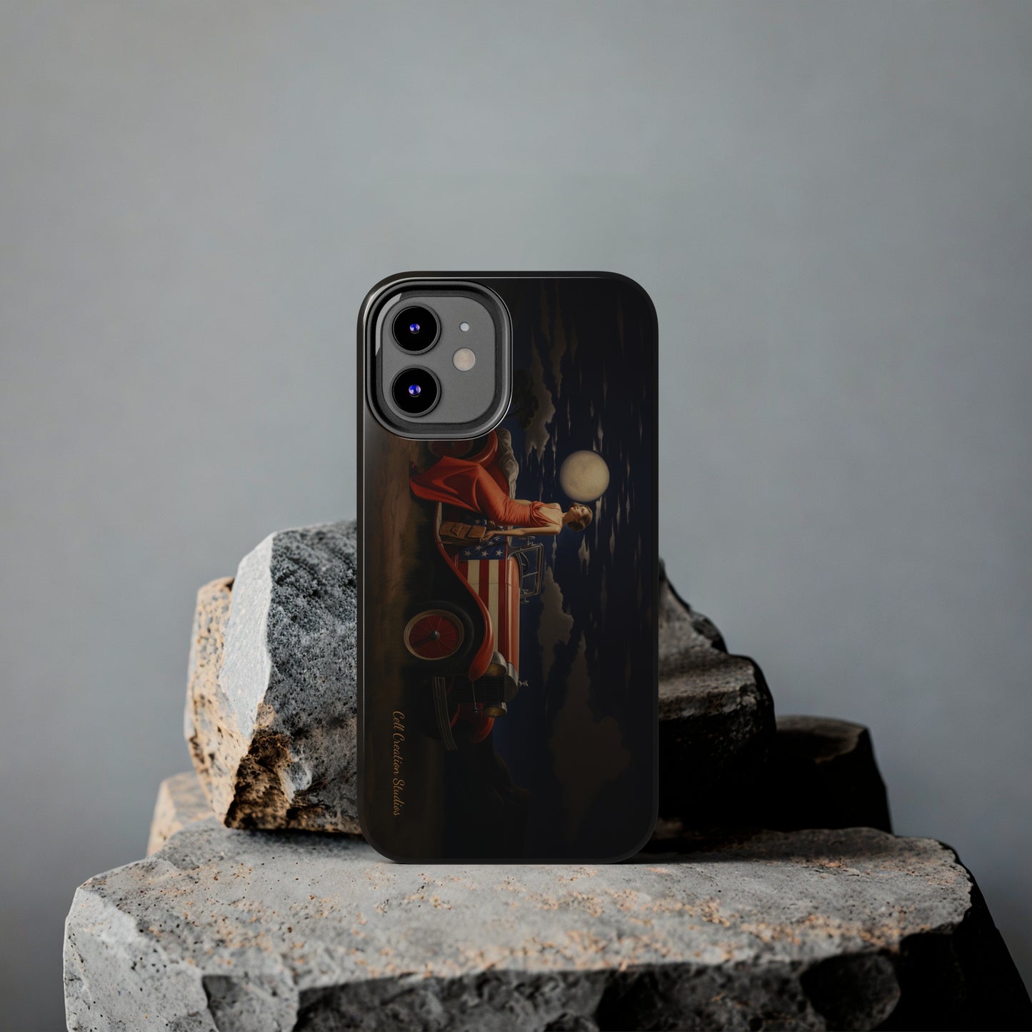 Introducing the "Desert Dreamer - 1920s Americana" Cell Phone Case – Embrace Nostalgic Elegance with Vintage Desert Charm -Tough Phone Cases