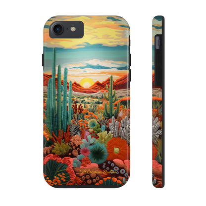 "Desert Bloom Embroidery" -Tough iPhone Cases