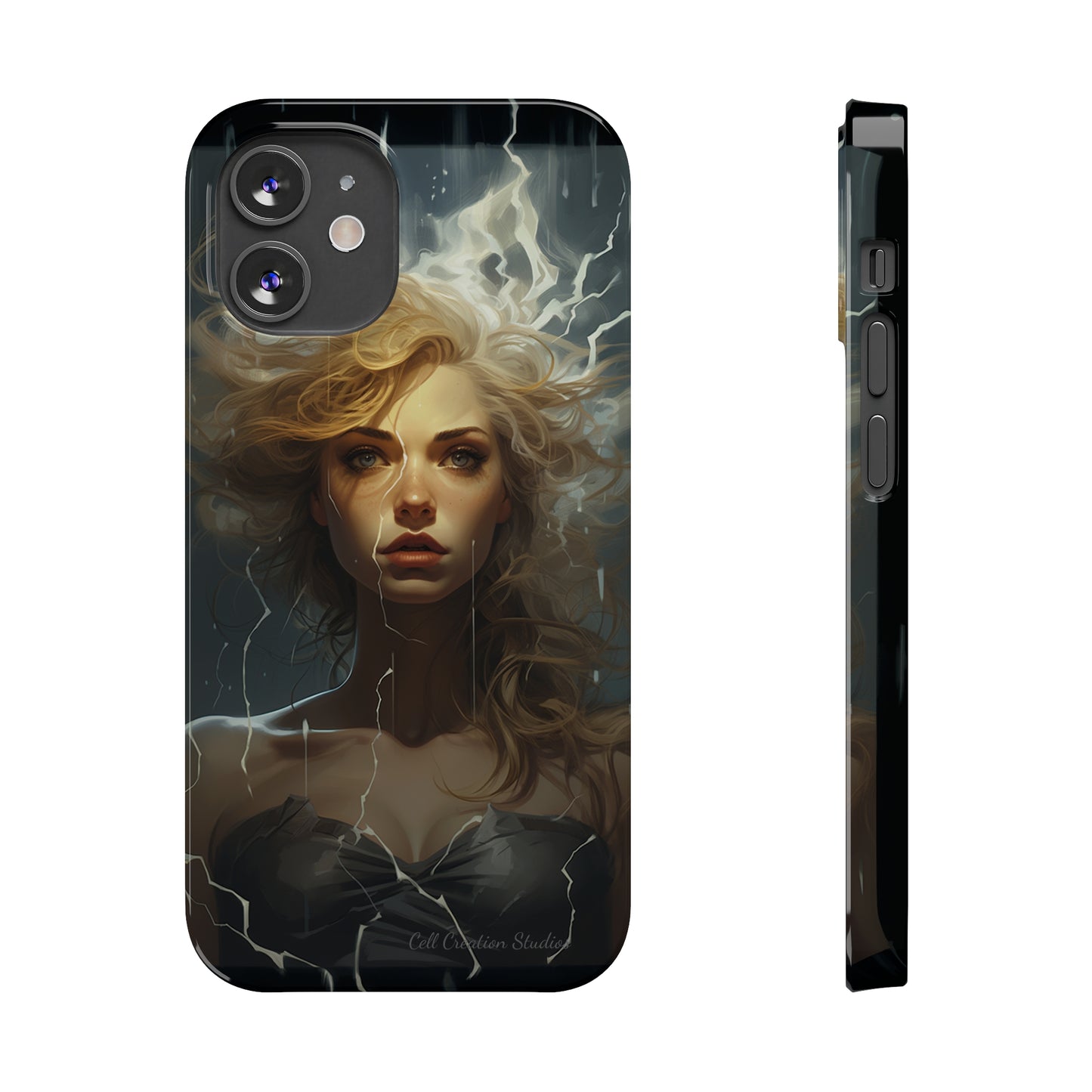 Introducing the "Electrifying Beauty" Cell Phone Case – Sparks of Style and Power -Slim Phone Cases