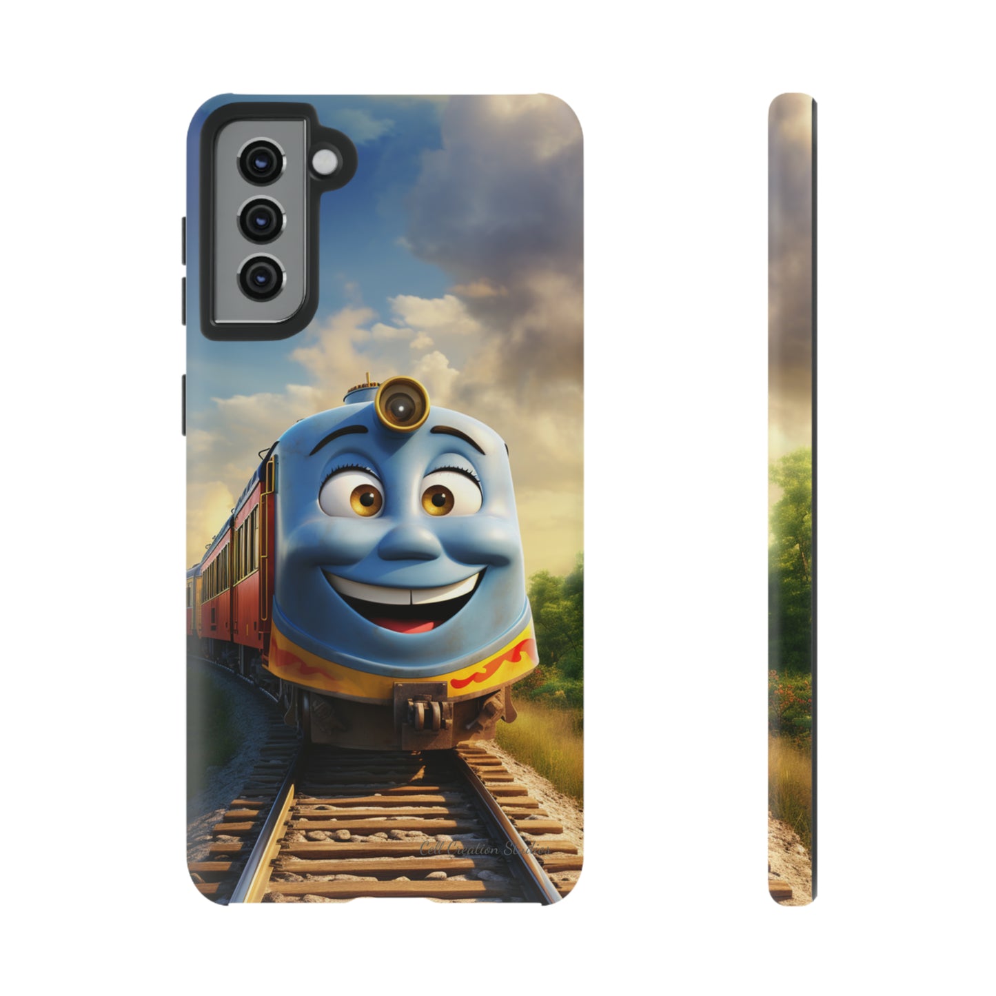 The "Smiling Blue Train" Phone Case -Tough Cases