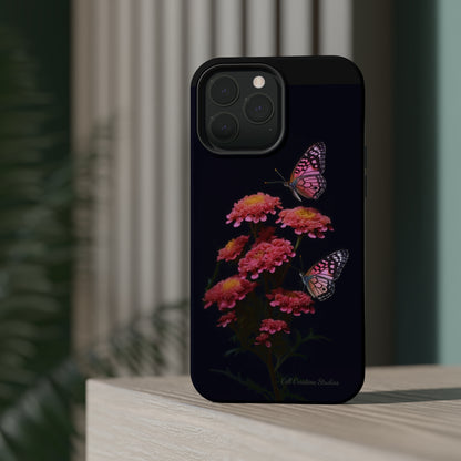 "Achillea Desert Eve Deep Rose & Butterfly" Phone Case -MagSafe Tough Case