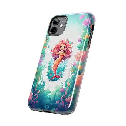 "Pink Seaflower Mermaid" -Tough iPhone Cases