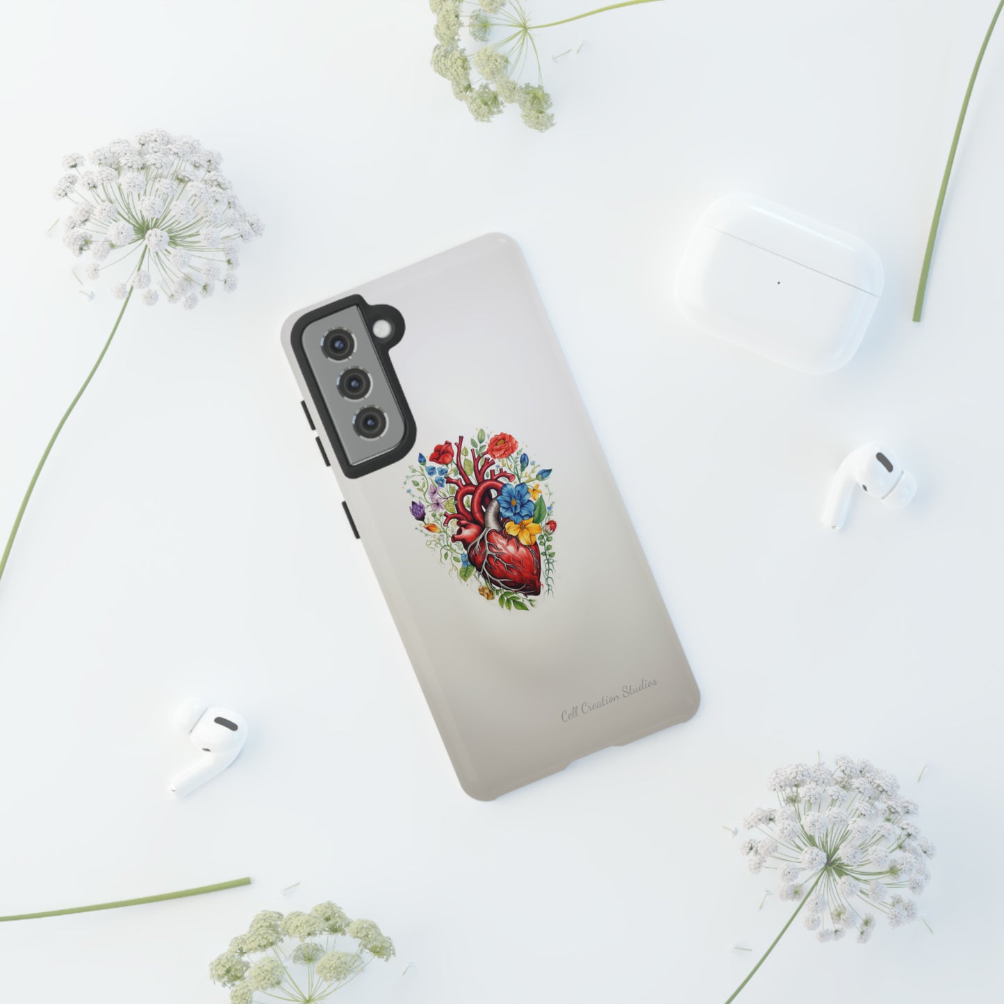 "Floral Heart Harmony" -Tough Samsung Cases