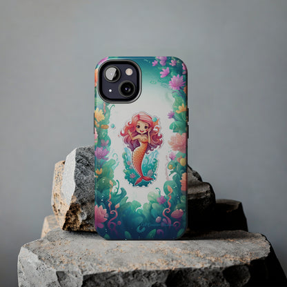 "Pink Seaflower Mermaid" -Tough iPhone Cases