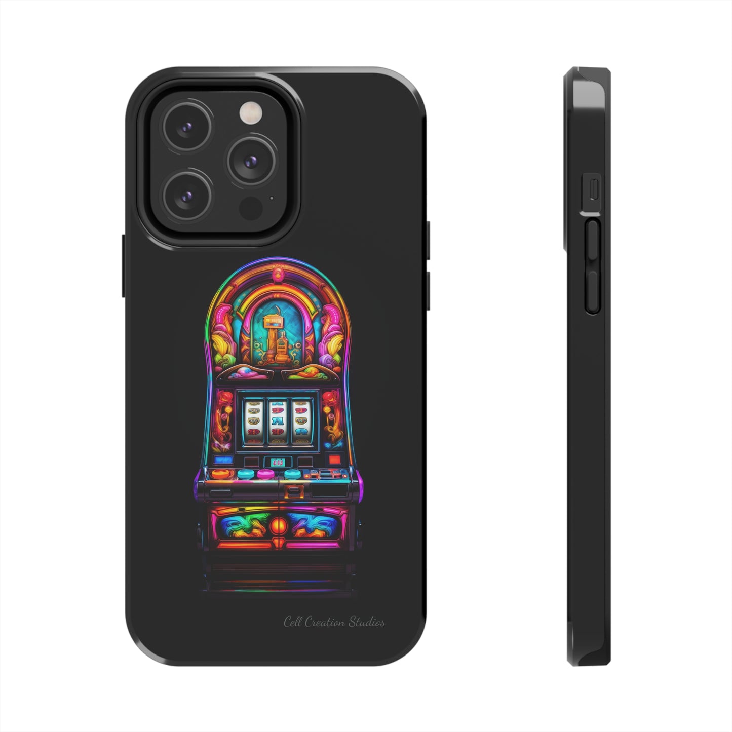 Introducing the "Vibrant Slot Frenzy" Cell Phone Case – Experience the Thrill of Colors and Luck -Tough Phone Cases