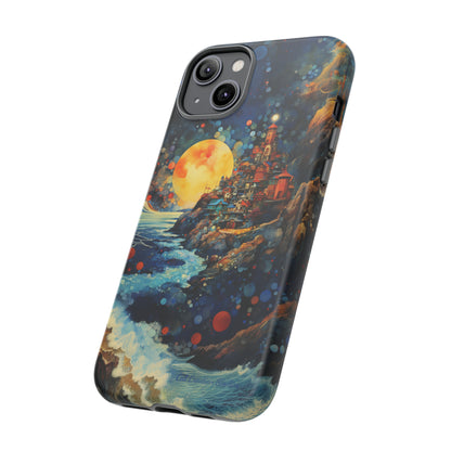 "Moonlit Coastal Vista" -Tough iPhone Cases