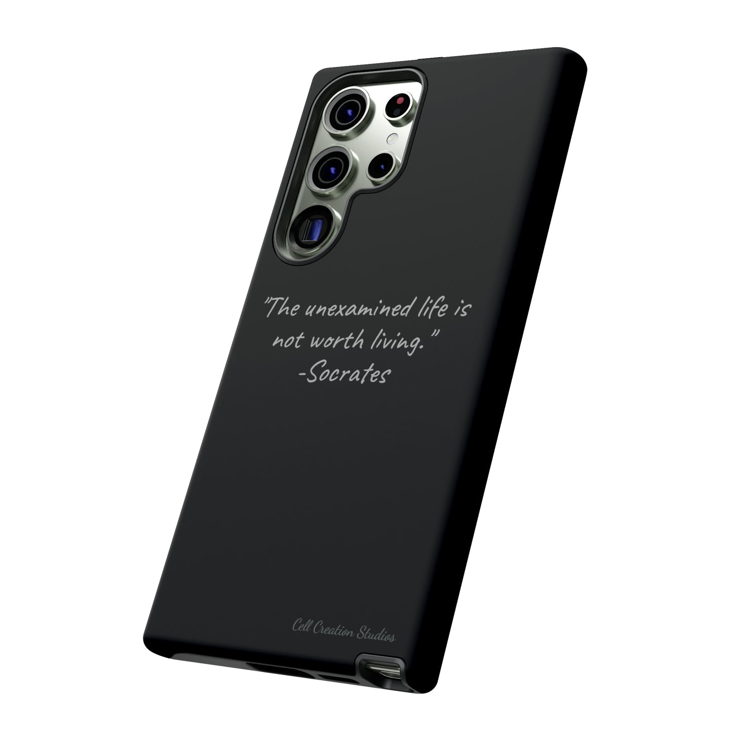 "Life's Examination" Socrates Quote Phone Case -Tough Cases