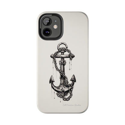 "Nautical Elegance Anchor" -Tough iPhone Cases