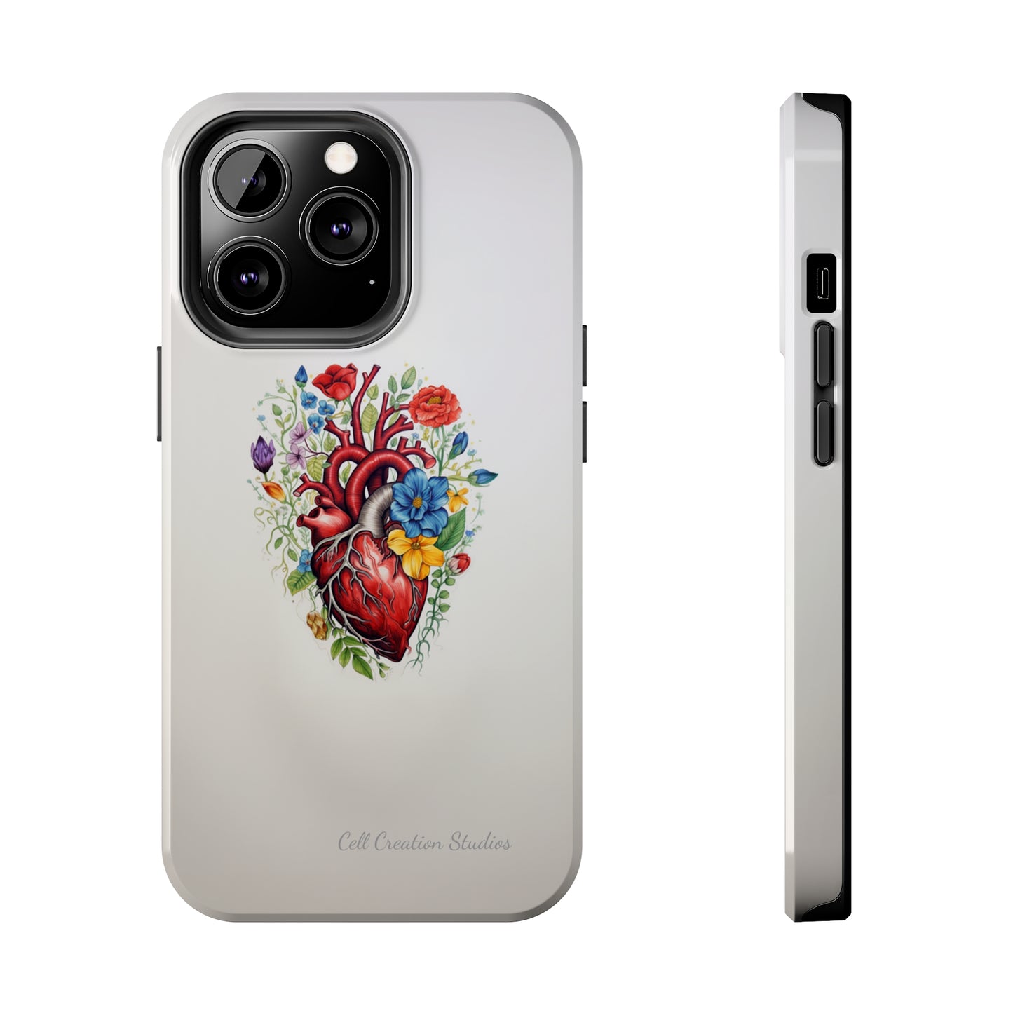 "Floral Heart Harmony" -Tough iPhone Cases