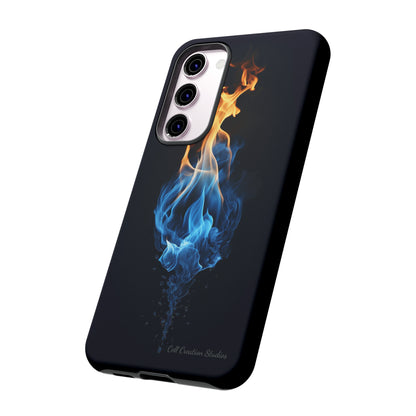 "Elegant Blue and Orange Flame" Phone Case: Ignite Your Style -Tough Cases