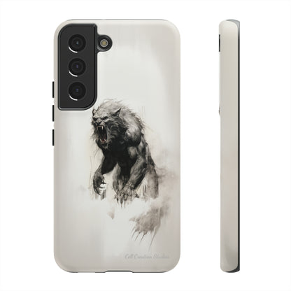 "Moonlit Shadow" Werewolf Sketch Cell Phone Case -Tough Cases