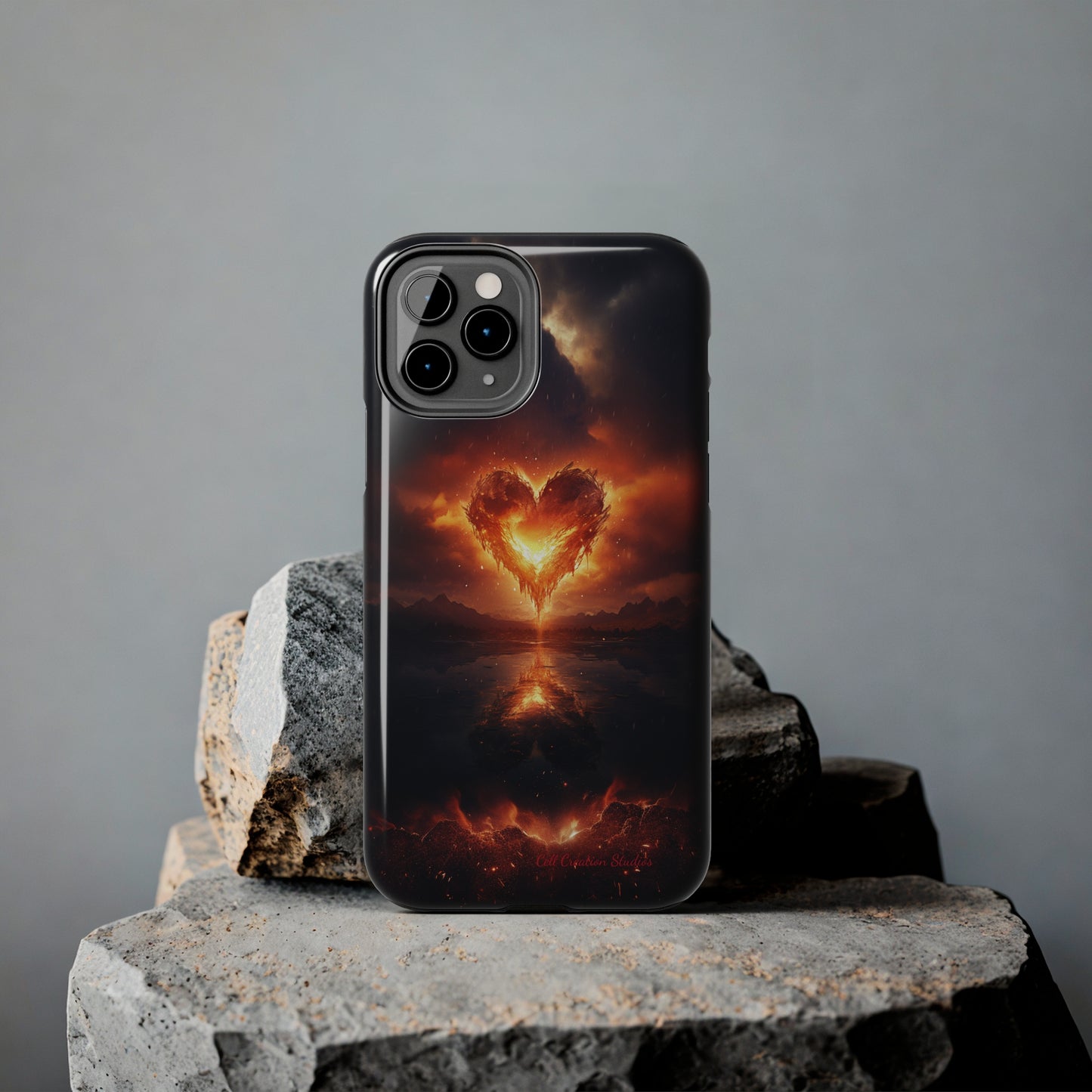 Introducing the "Flaming Heart" Cell Phone Case – Ignite Your Passion! -Tough Phone Cases