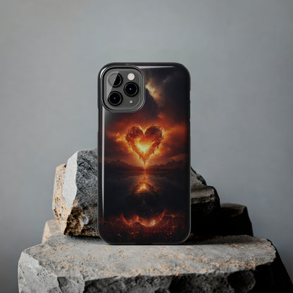 Introducing the "Flaming Heart" Cell Phone Case – Ignite Your Passion! -Tough Phone Cases