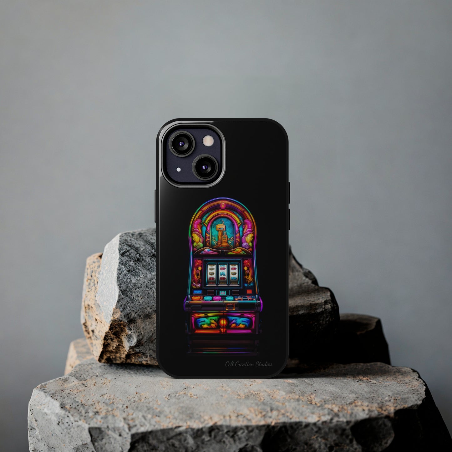 Introducing the "Vibrant Slot Frenzy" Cell Phone Case – Experience the Thrill of Colors and Luck -Tough Phone Cases