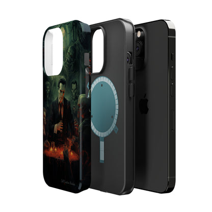 Introducing the "Dracula's Halloween Soiree" Cell Phone Case – Join the Spooky Gathering -MagSafe Tough Cases