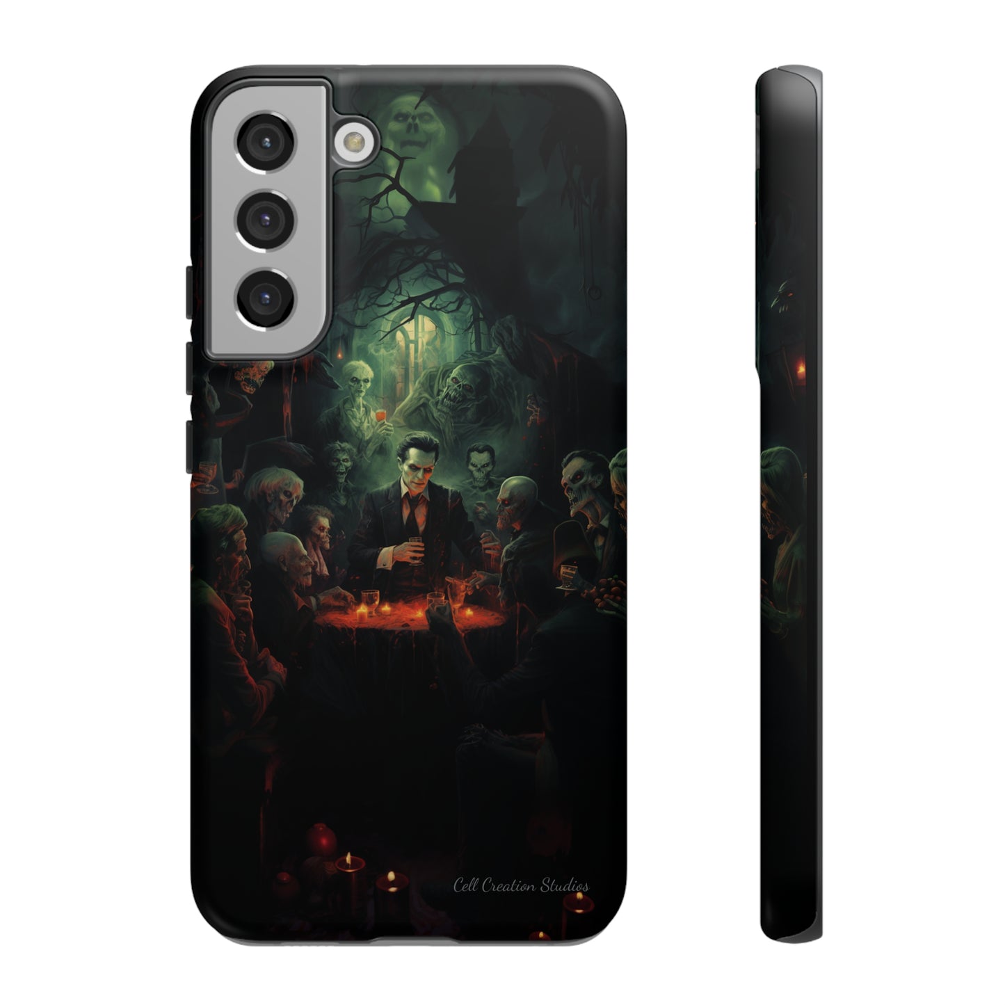 Introducing the "Ghoulish Gala" Cell Phone Case – Dracula's Halloween Soiree -Tough Cases