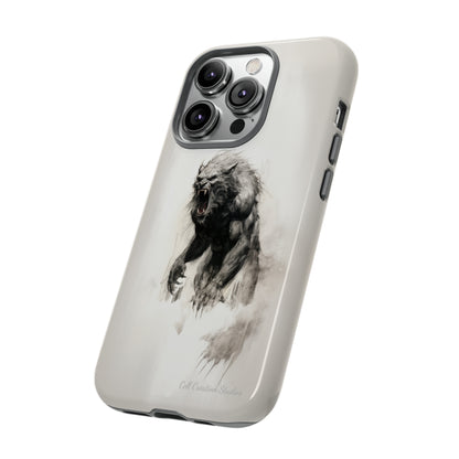 "Moonlit Shadow" Werewolf Sketch Cell Phone Case -Tough Cases