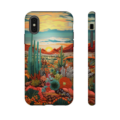 "Desert Bloom Embroidery" -Tough iPhone Cases