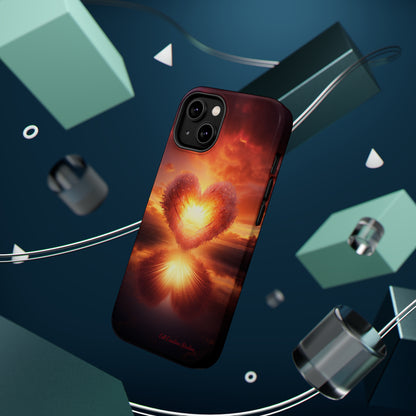 Introducing the "Sun-Kissed Heart" Cell Phone Case – Radiate Love and Light -MagSafe Tough Cases