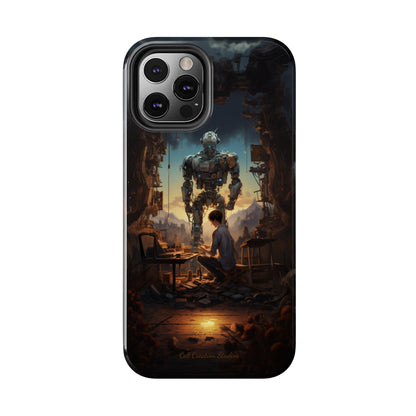 Introducing the "Mechanical Bond" Cell Phone Case – Witness a Captivating Moment of Giant Robot and Boy -Tough Phone Cases