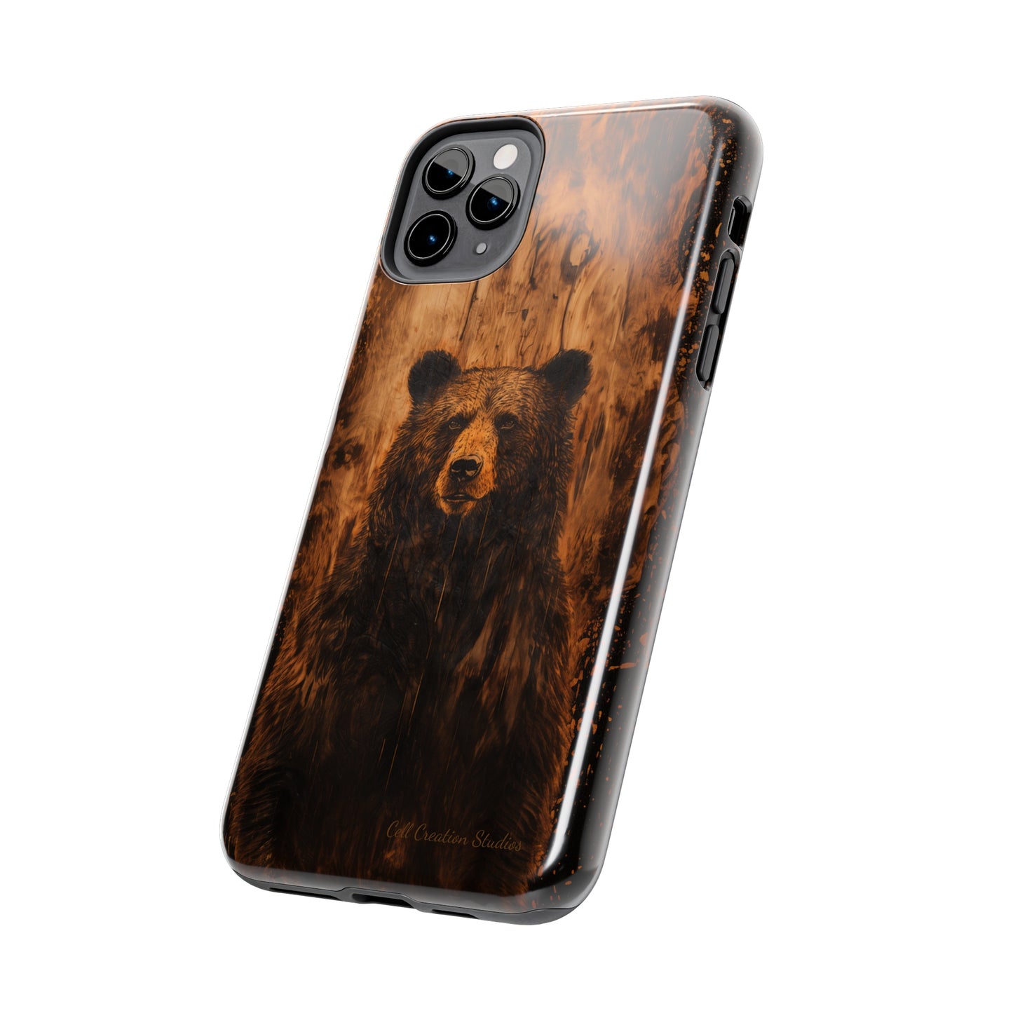 "Bear Wood Grain"-Tough Phone Cases