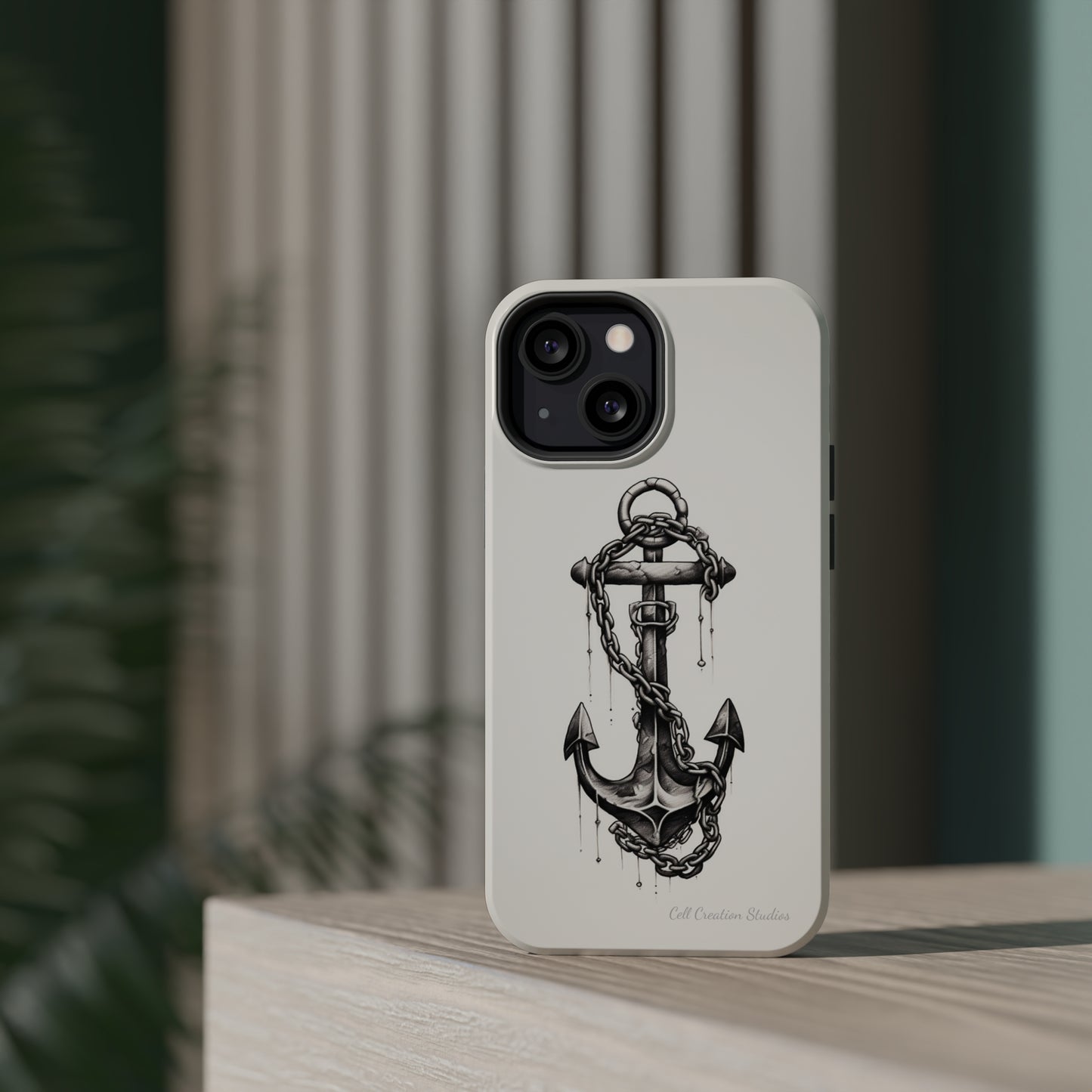 "Nautical Elegance Anchor" -MagSafe Tough iPhone Cases