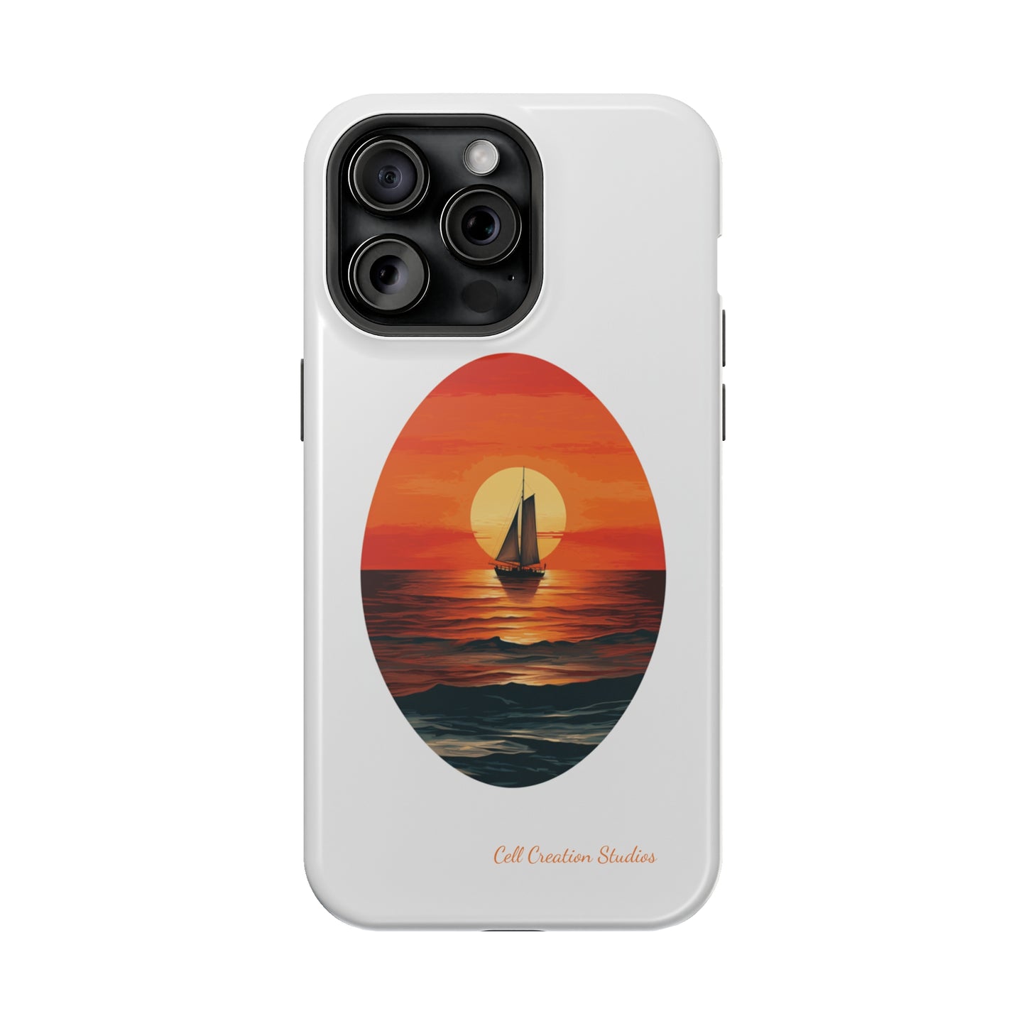 "Sailboat Sunset Serenity" -MagSafe Tough iPhone Cases