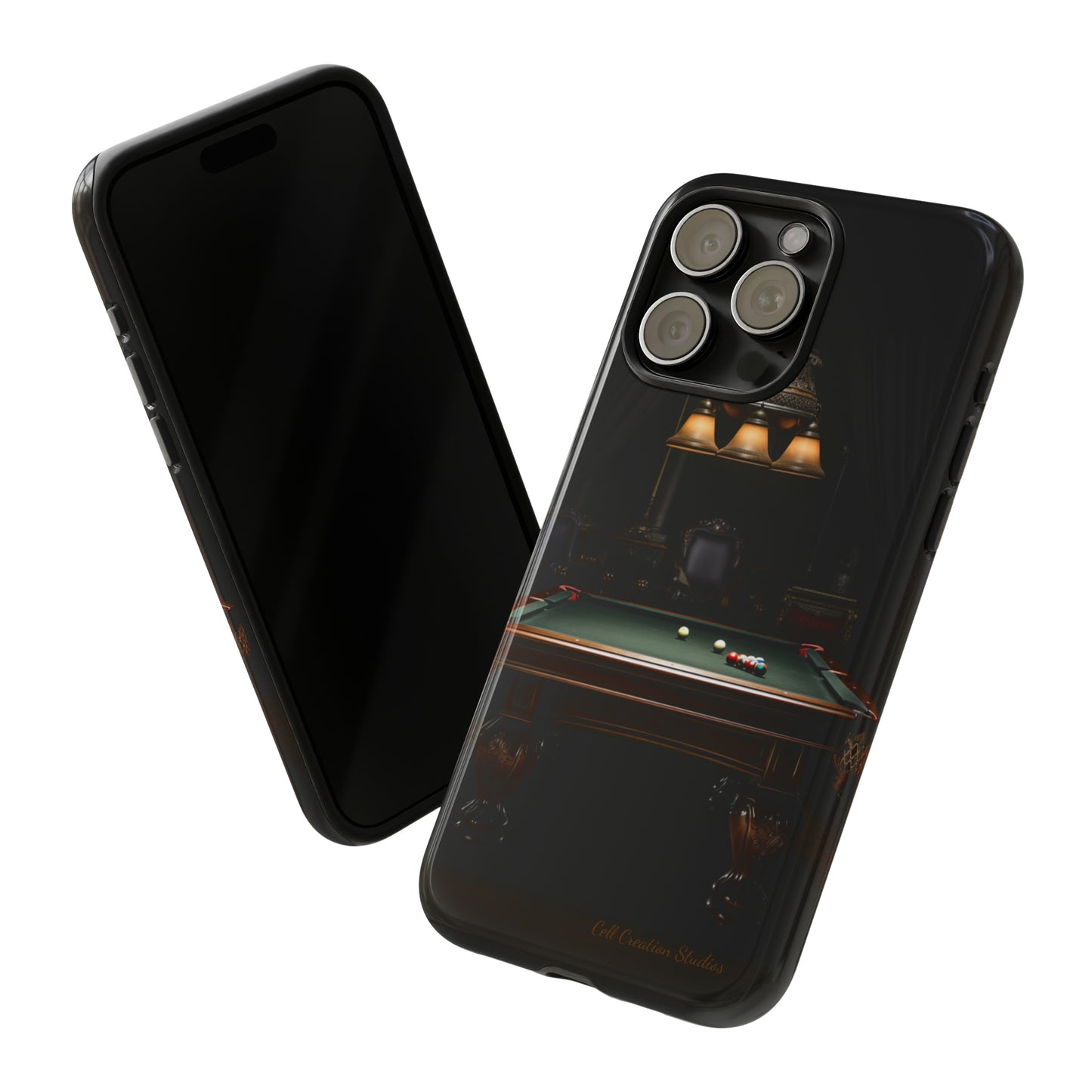 "Elevate Your Game: Pool Table-Themed Phone Case for Billiards Enthusiasts" -Tough Cases