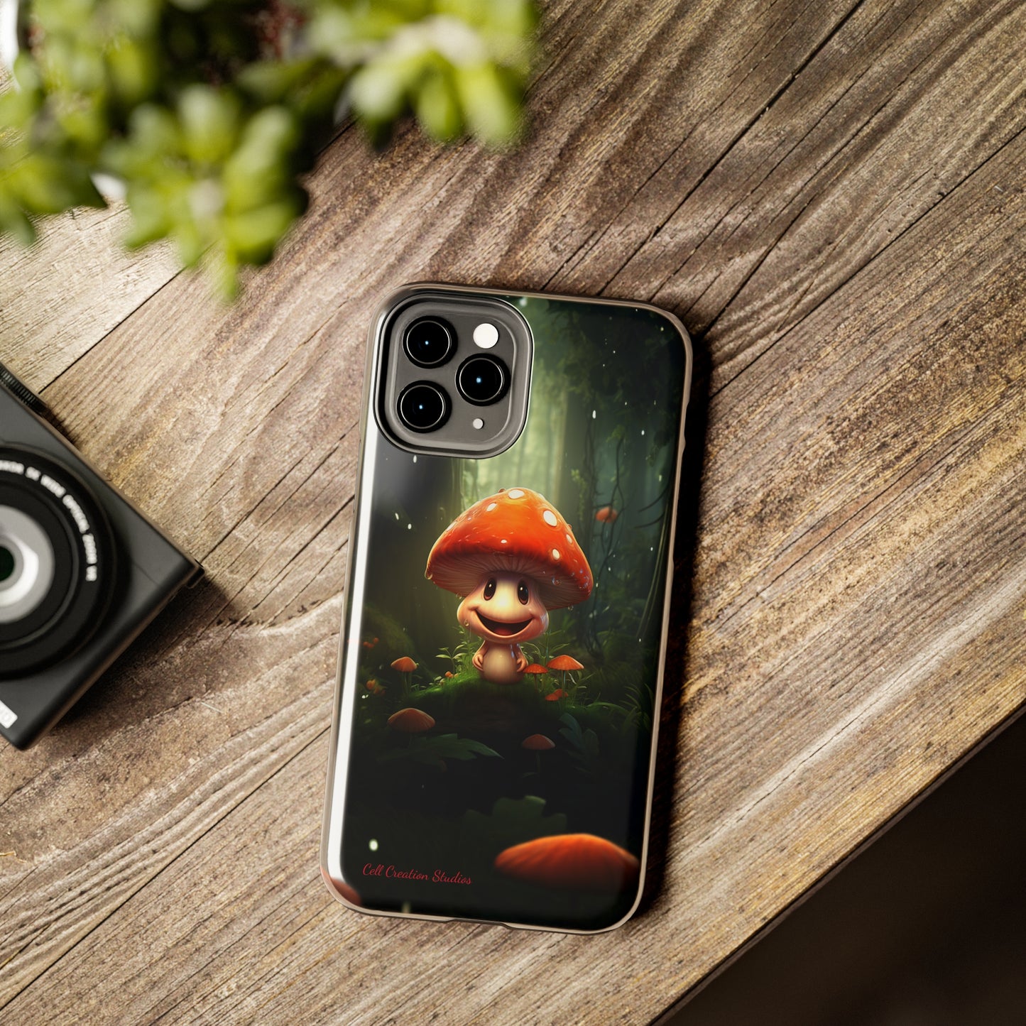 Introducing the "Cheerful Smiling Mushroom" Cell Phone Case – Spread Joy with Every Glance -Tough Phone Cases