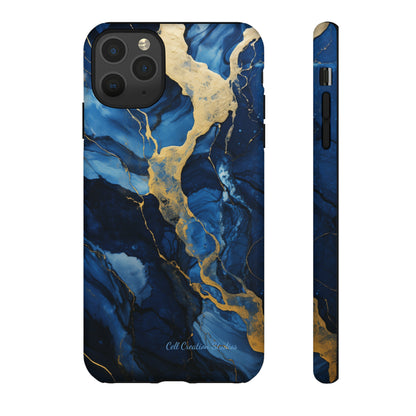 "Azure Elegance Marble" -Tough iPhone Cases