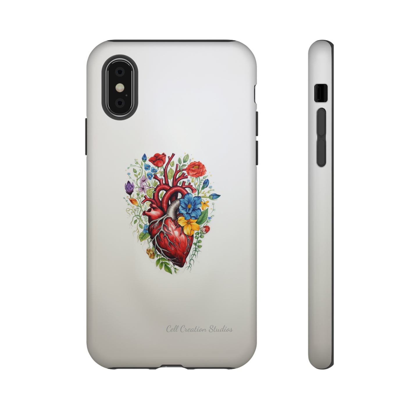 "Floral Heart Harmony" -Tough iPhone Cases