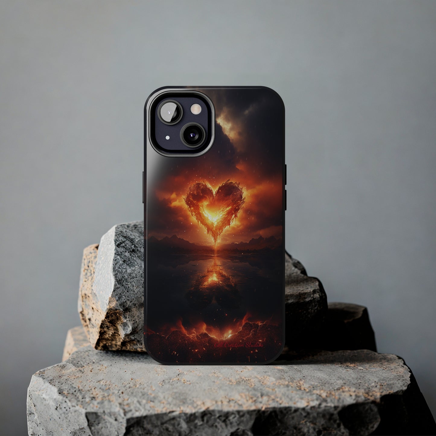 Introducing the "Flaming Heart" Cell Phone Case – Ignite Your Passion! -Tough Phone Cases