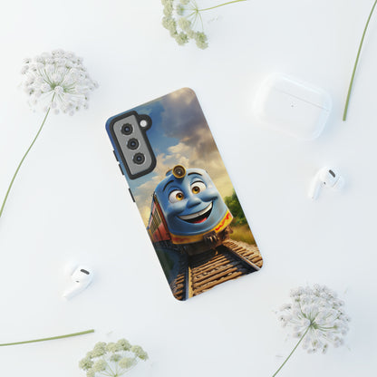 The "Smiling Blue Train" Phone Case -Tough Cases