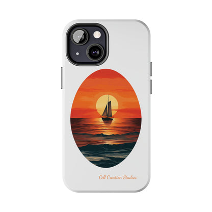 "Sailboat Sunset Serenity" -Tough iPhone Cases