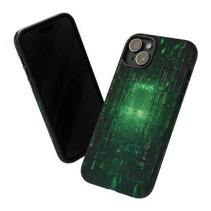 Introducing our "Digital Code Stream" Cell Phone Case – where style meets technology for your device's protection -Tough Cases