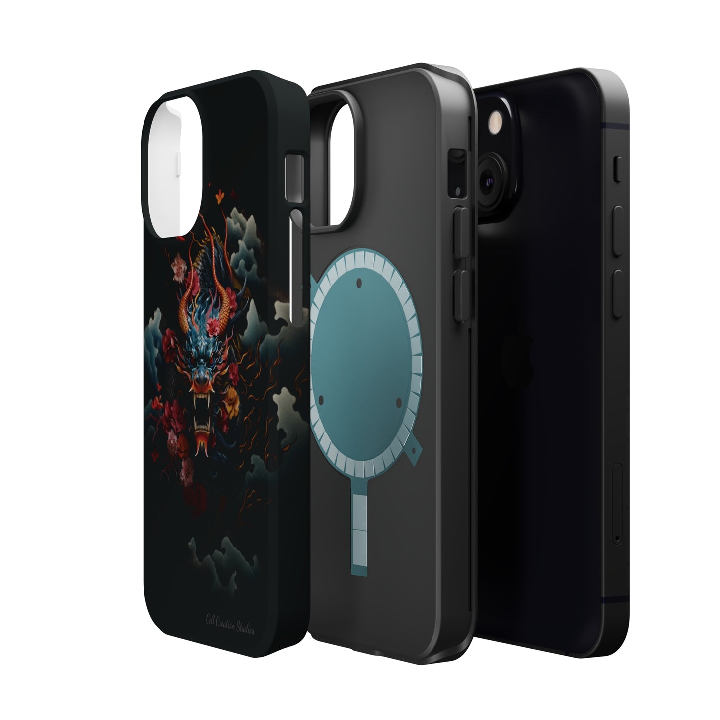 Introducing the "Japanese Dragon Majesty" Cell Phone Case – Embrace the Legend in Style -MagSafe Tough Cases