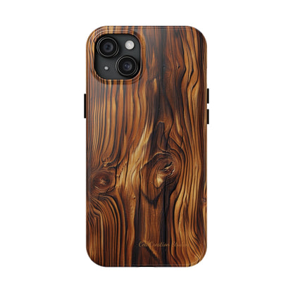 "Wood Grain Elegance" -Tough iPhone Cases