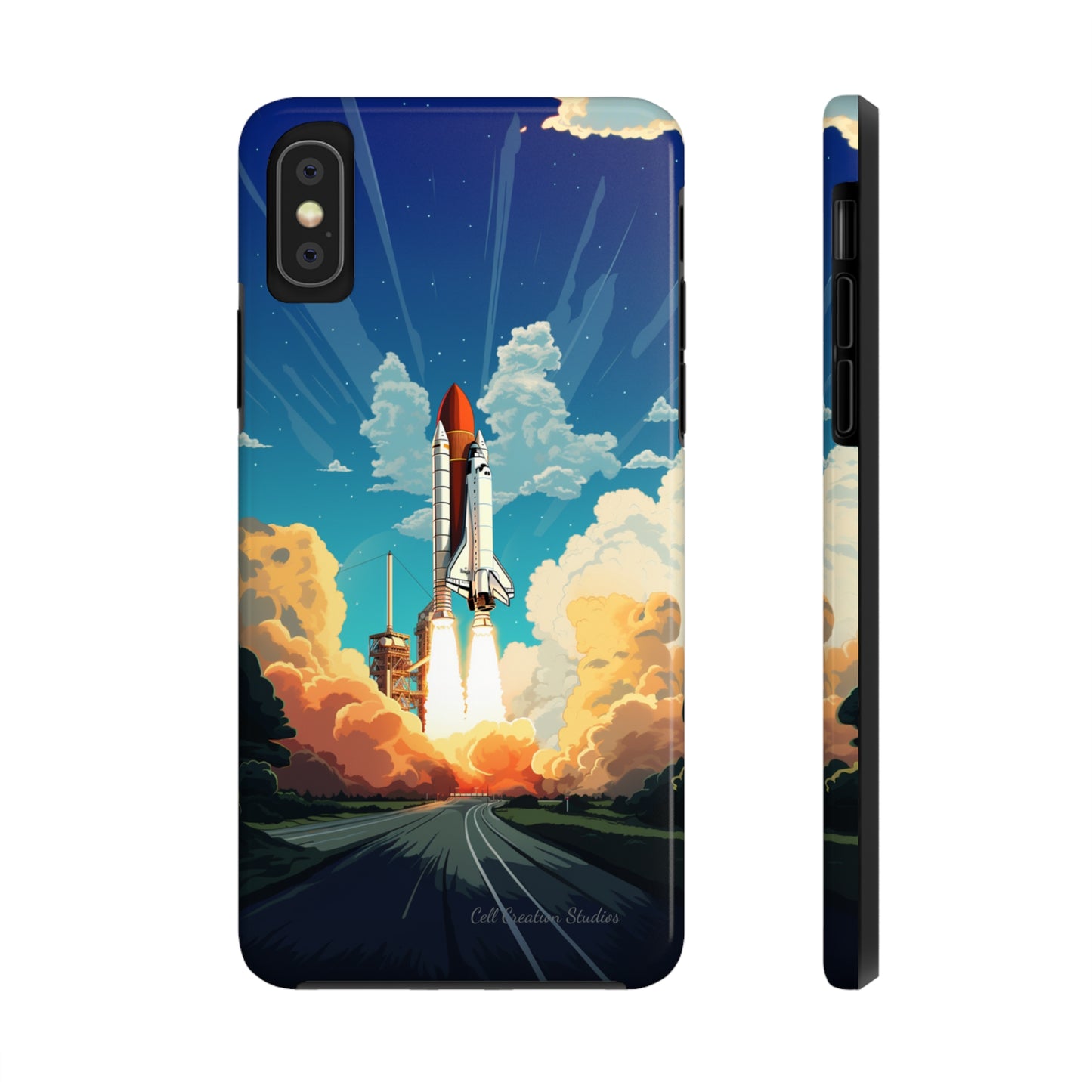 Introducing the "NASA Space Shuttle Launch" Cell Phone Case – Elevate Your Style to New Heights -Tough Phone Cases